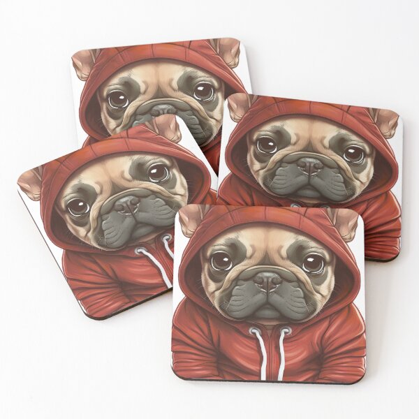 Item preview, Bulldog francés joven con capucha roja designed and sold by DailyINVENTOR.