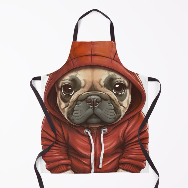 Item preview, Bulldog francés joven con capucha roja designed and sold by DailyINVENTOR.
