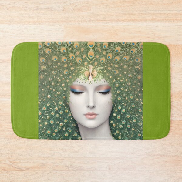 Item preview, A woman with a peacock feathered headdress designed and sold by MayaMaze.