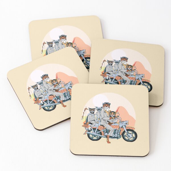 Item preview, Fantastic Mr. fox and family on a motorbike sunset designed and sold by VINU-DESIGNS.