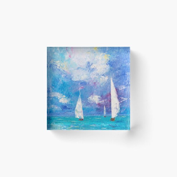 Item preview, Sailboats on the Mediterranean designed and sold by Natalia_Shchip.