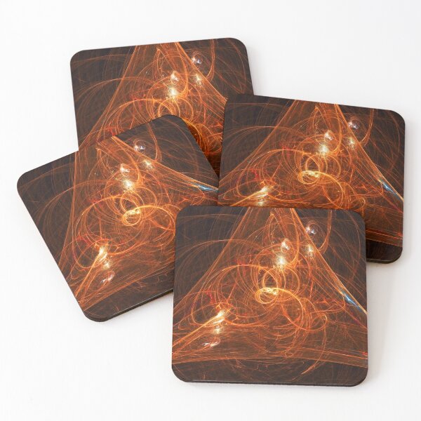 Item preview, Golden Infinite Fractal Space Background designed and sold by origoo.