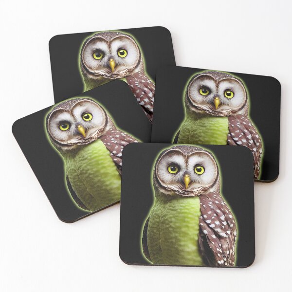 Item preview, Bruno the green avocado owl designed and sold by Pixelboys.