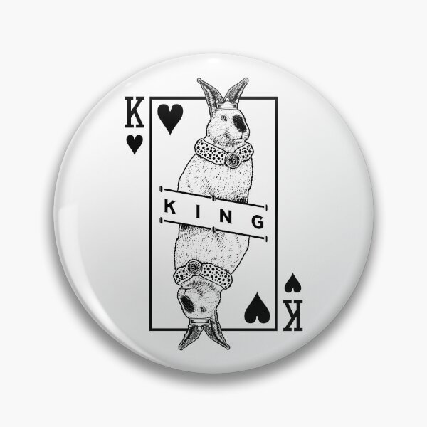 Item preview, Californian Bunny Rabbit King Of Hearts Funny Pet Pop Art designed and sold by GrandeDuc.
