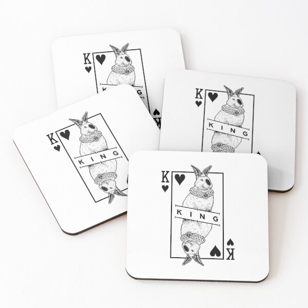 Item preview, Californian Bunny Rabbit King Of Hearts Funny Pet Pop Art designed and sold by GrandeDuc.