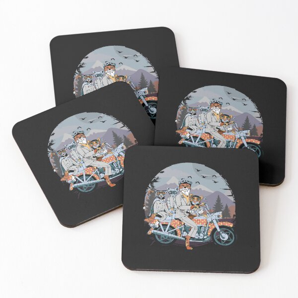Item preview, Fantastic Mr. fox and family on a motorbike designed and sold by VINU-DESIGNS.