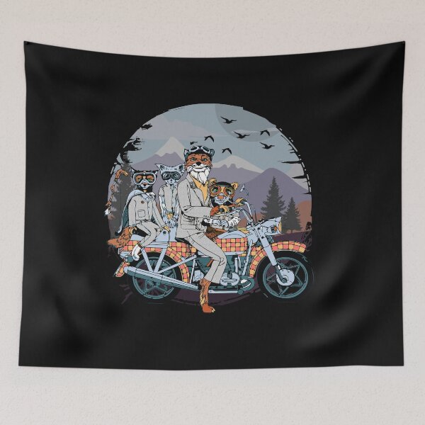 Item preview, Fantastic Mr. fox and family on a motorbike designed and sold by VINU-DESIGNS.