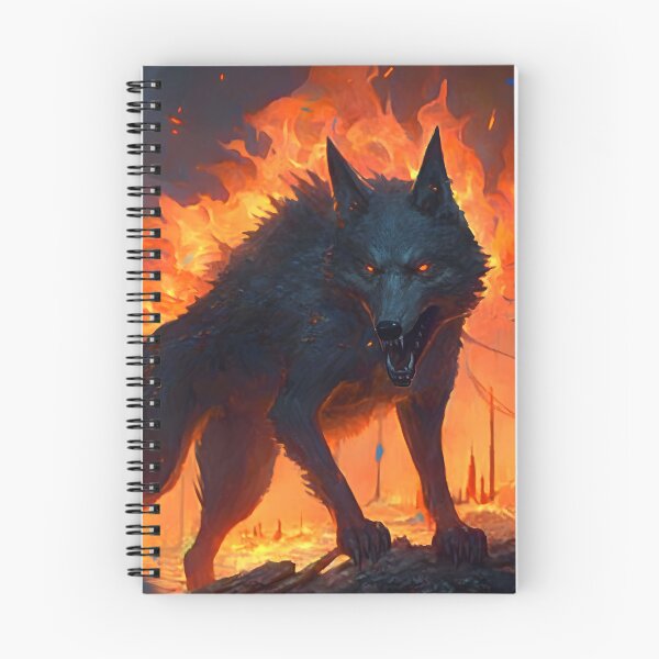 Item preview, Nature's Fury - Fierce Wolf in Burnt Forest designed and sold by Digital Artifacts.