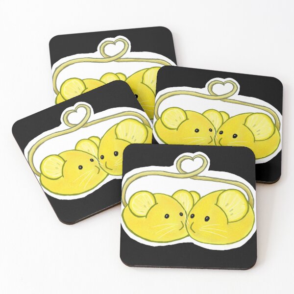 Item preview, Lemon Mice making a Heart - Fruit Art - Cute little Mice designed and sold by BunnyBizarre.