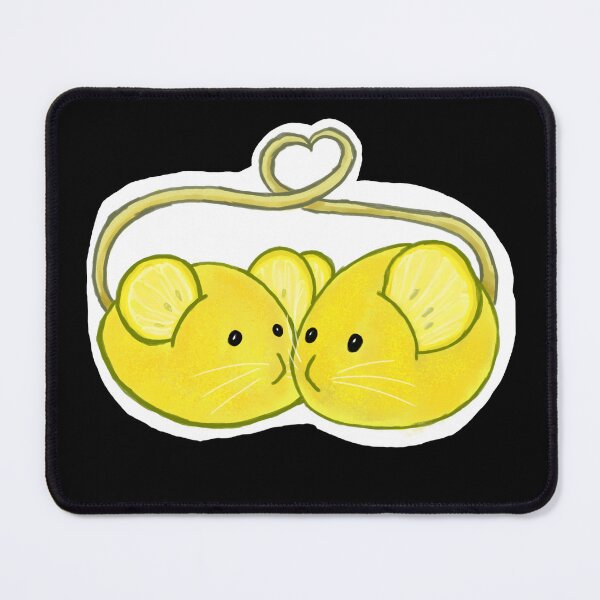 Item preview, Lemon Mice making a Heart - Fruit Art - Cute little Mice designed and sold by BunnyBizarre.