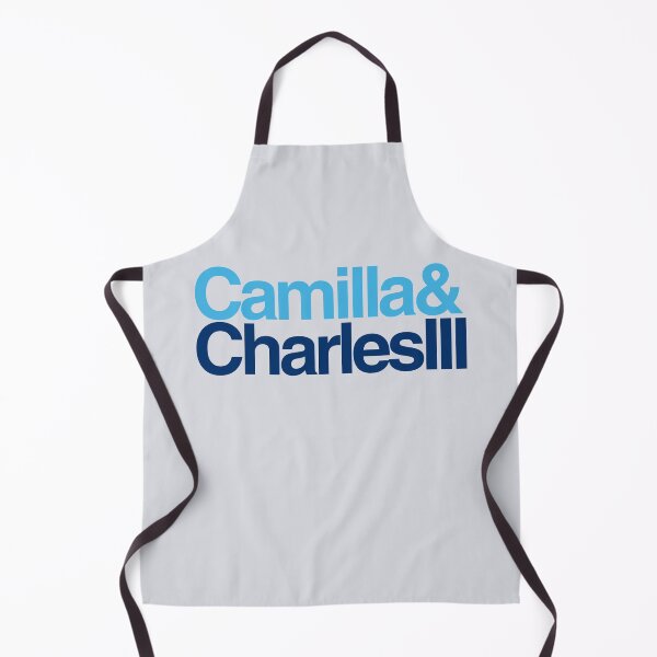 Item preview, Camilla and Charles III Names with Ampersands Light Blue Dark Blue on Light Grey designed and sold by ArtCounts.