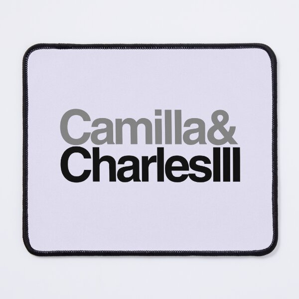 Item preview, Camilla and Charles III Names with Ampersands Grey Black on Heather designed and sold by ArtCounts.