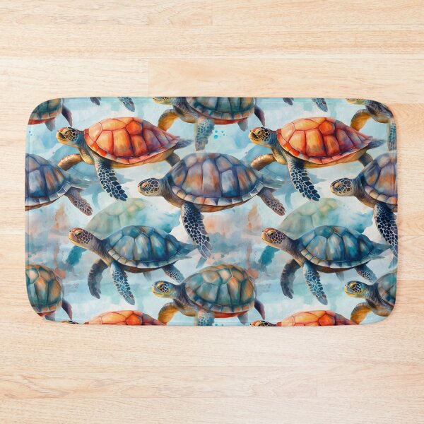 Item preview, Sea Turtles Fantastic Animals Vintage Watercolor Pattern designed and sold by SecretDicer.