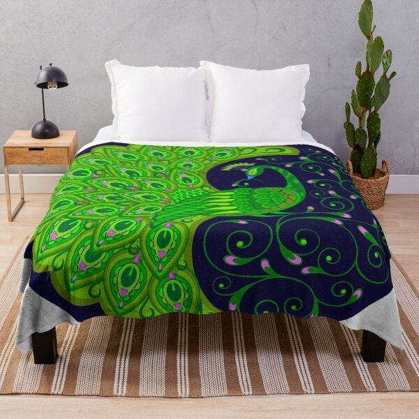 Item preview, Traditional Indian Madhubani Folk Art Design with Peacock and Swirls designed and sold by deepakrode7.