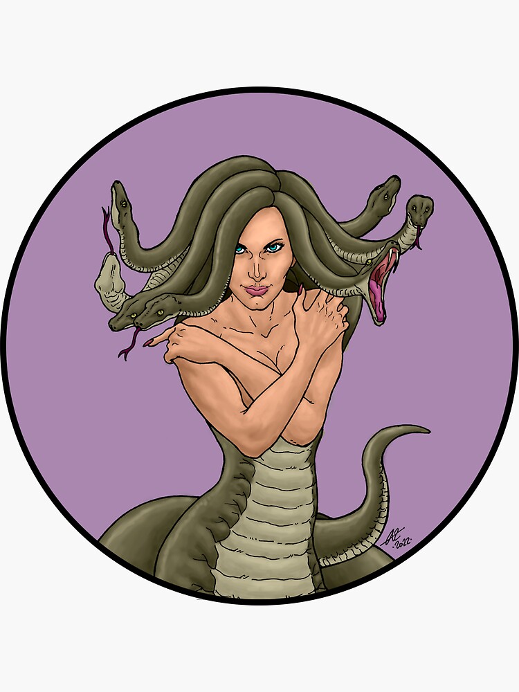 Medusa Gorgon Goddess' Sticker