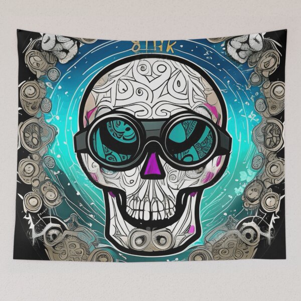 Item preview, Goggle Skull Oval Frame designed and sold by McCallnWaldo.