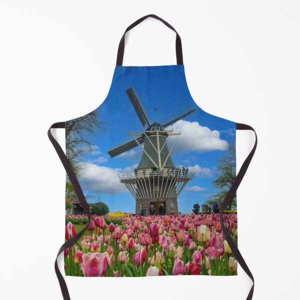 Item preview, Windmill and tulips in Netherlands designed and sold by pietrofoto.