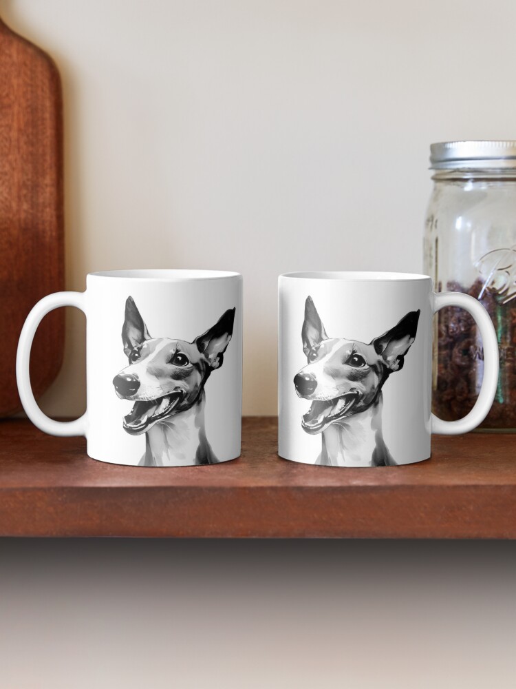 Mug original en forme de chien en céramique avec oreilles sur