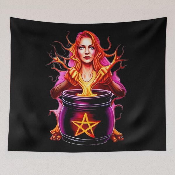 Item preview, Fire Witch Mixing a Special Brew designed and sold by WitchyWare.