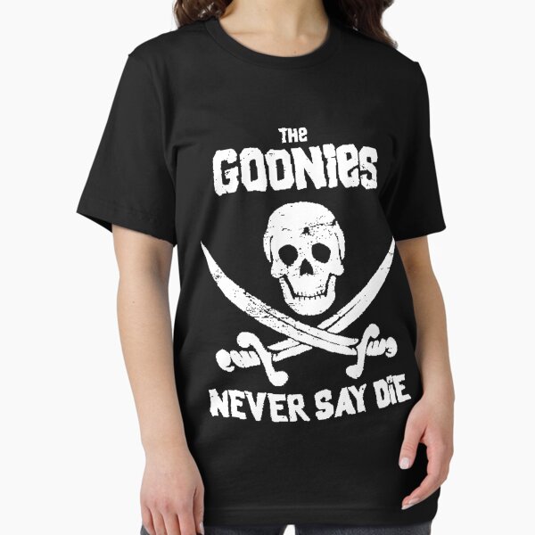 Vista previa del artículo con la obra «LOS GOONIES NUNCA DICEN QUE MUEREN», diseñado y vendido por miztak.