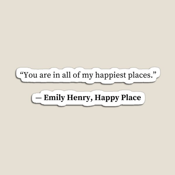 Item preview, Emily Henry Quote | Happy Place designed and sold by grace-gn.