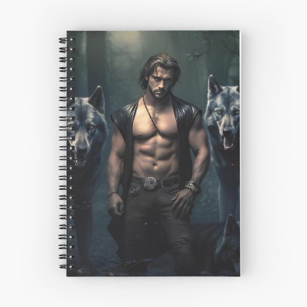 Item preview, Muscular man with his two wolves designed and sold by umatech.