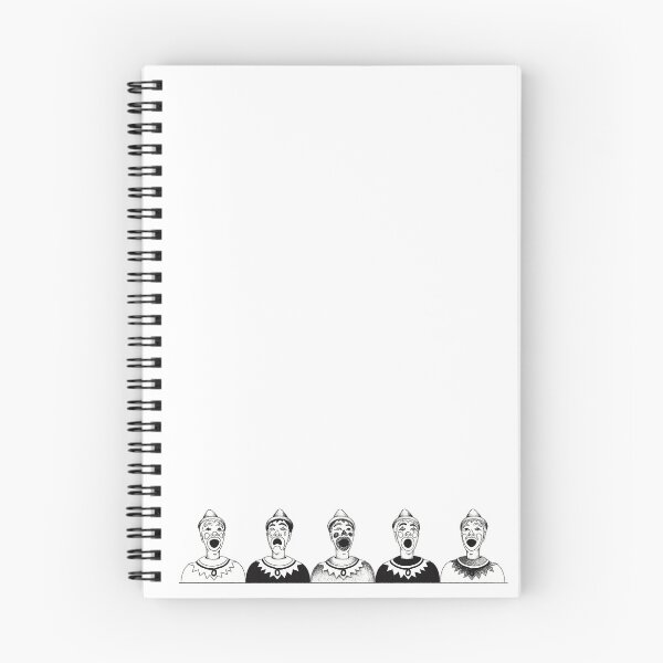 Item preview, Black and White Laughing Clowns - Sideshow - Fair - Carnival designed and sold by artbymandymeow.