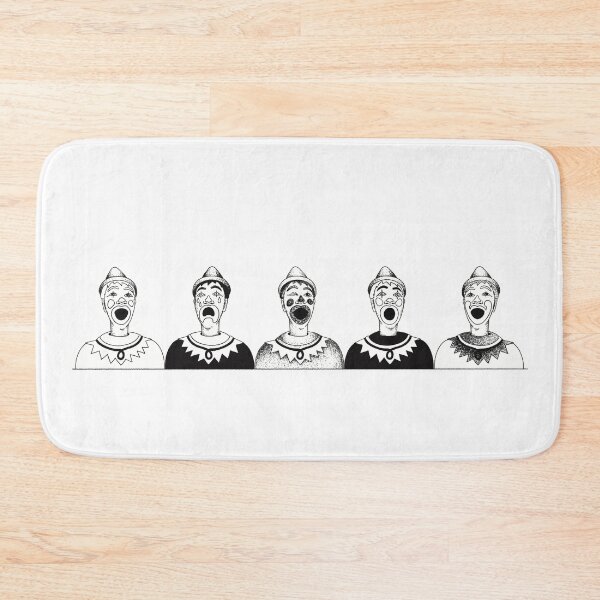 Item preview, Black and White Laughing Clowns - Sideshow - Fair - Carnival designed and sold by artbymandymeow.