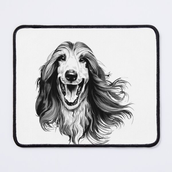 Item preview, Majestic Afghan Hound - Ink Painting Portrait designed and sold by NinosDelViento.
