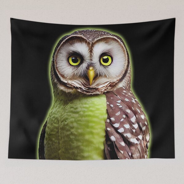 Item preview, Bruno the green avocado owl designed and sold by Pixelboys.