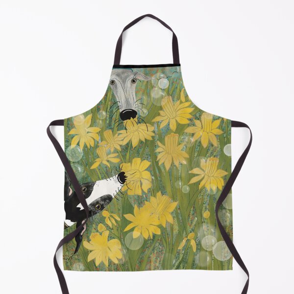 Item preview, Greyhounds sniffing daffodils designed and sold by greytcollective.