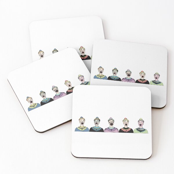 Item preview, Pastel Laughing Clowns - Sideshow - Fair - Carnival designed and sold by artbymandymeow.