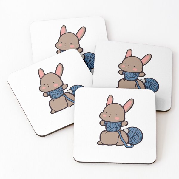 Item preview, Cute Bunny with Knitted Clothes designed and sold by ThumboArtBumbo.