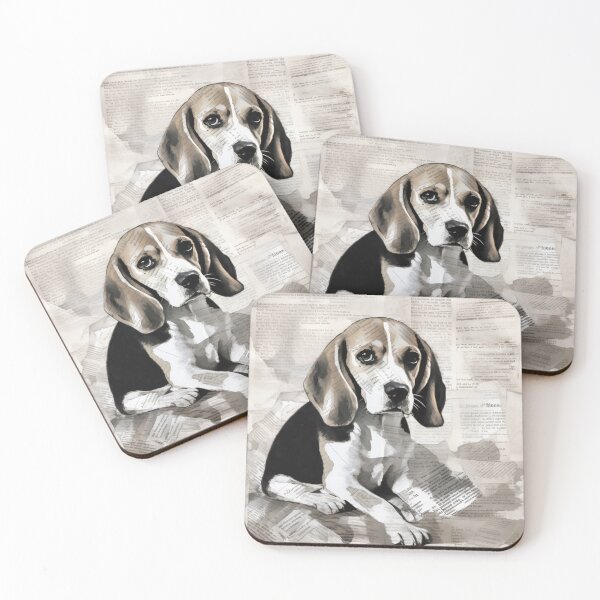 Item preview, Beagle Superimposed on Newspaper designed and sold by Apricus Designs.