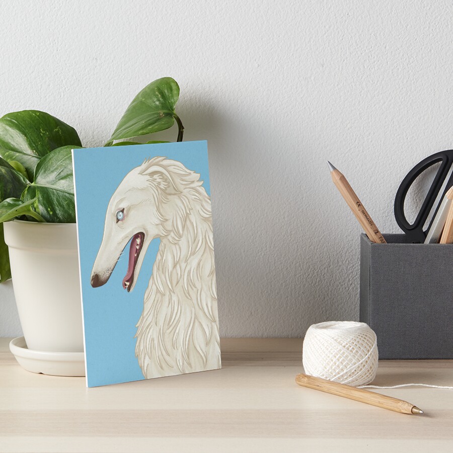 Creepy Borzoi Illustration