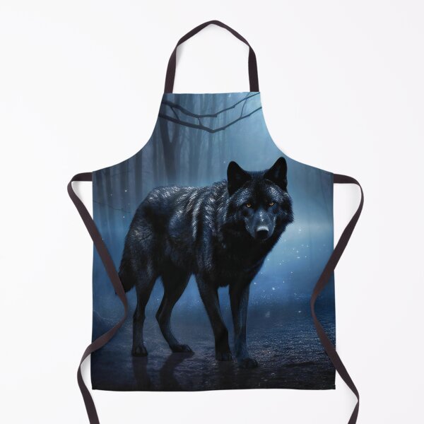 Item preview, A majestic black wolf in the moonlight designed and sold by umatech.
