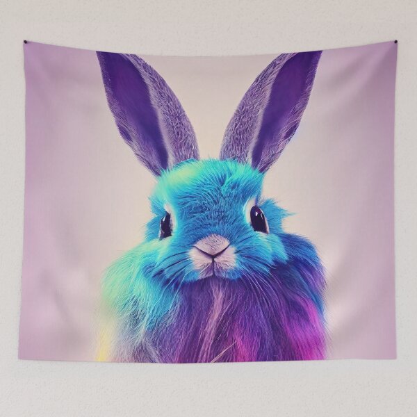 Item preview, Schnuffi, the colorful rabbit friend designed and sold by Pixelboys.