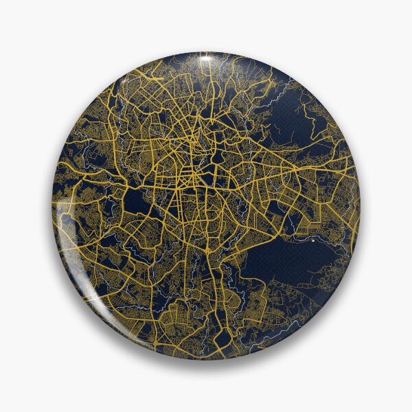 Item preview, Addis Ababa City Map of Ethiopia - Gold Art Deco designed and sold by deMAP.