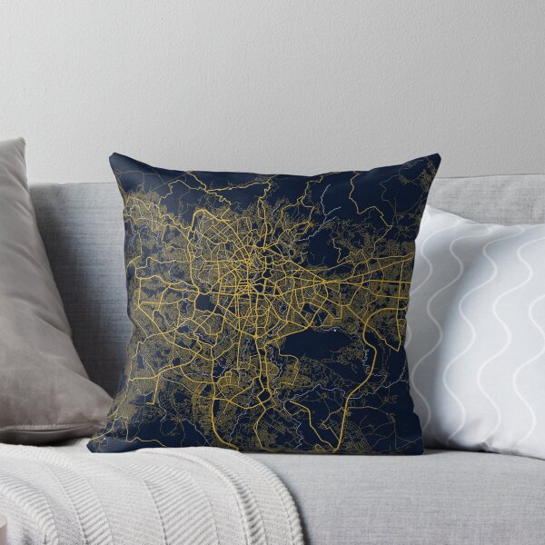 Item preview, Addis Ababa City Map of Ethiopia - Gold Art Deco designed and sold by deMAP.