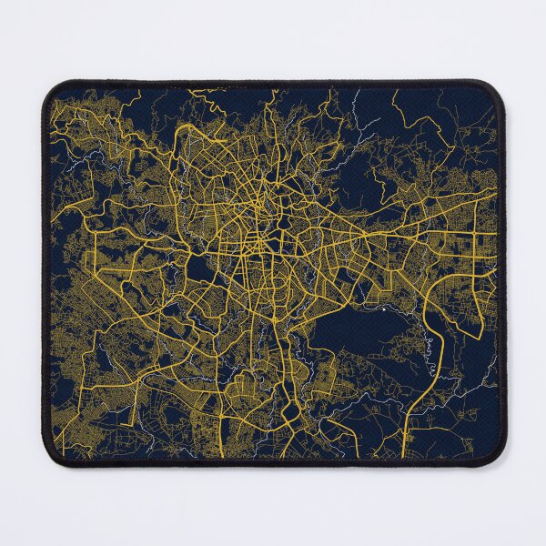 Item preview, Addis Ababa City Map of Ethiopia - Gold Art Deco designed and sold by deMAP.