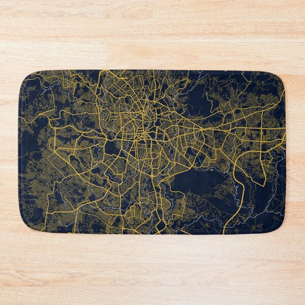 Item preview, Addis Ababa City Map of Ethiopia - Gold Art Deco designed and sold by deMAP.