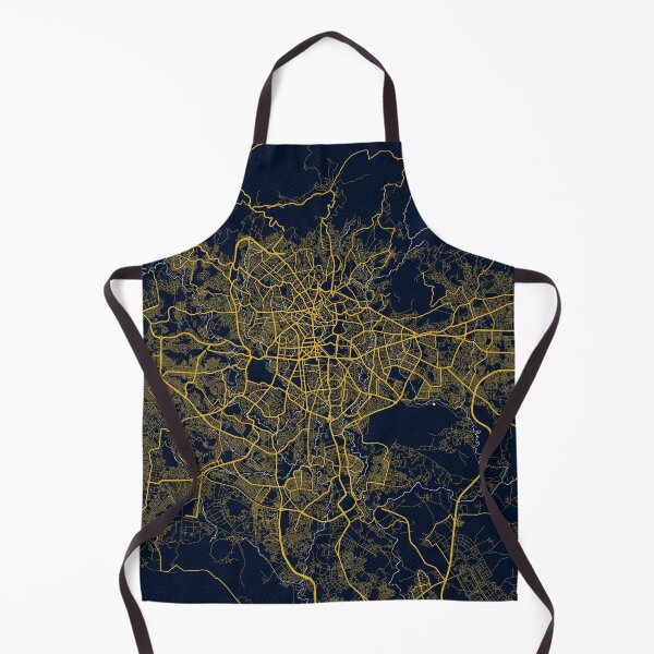 Item preview, Addis Ababa City Map of Ethiopia - Gold Art Deco designed and sold by deMAP.