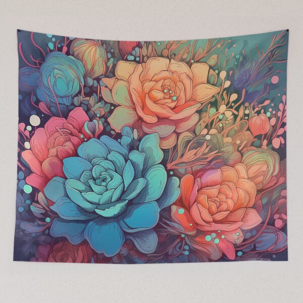 Item preview, Floral Pattern : Watercolour and Ink designed and sold by MTJ-Mushrooms.