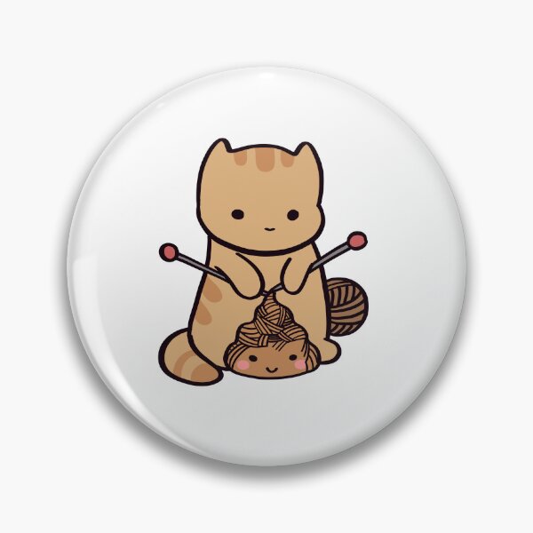 Artikelvorschau, Kawaii Knitting Kitty macht Stricken möglich entworfen und verkauft von ThumboArtBumbo.