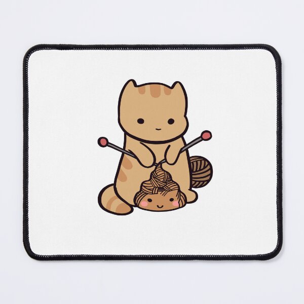 Artikelvorschau, Kawaii Knitting Kitty macht Stricken möglich entworfen und verkauft von ThumboArtBumbo.