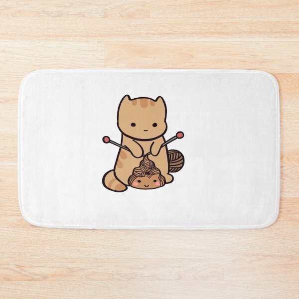Artikelvorschau, Kawaii Knitting Kitty macht Stricken möglich entworfen und verkauft von ThumboArtBumbo.