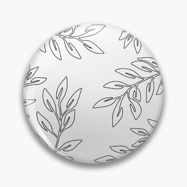 Item preview, Black And White Leaves Pattern designed and sold by theWeppen.
