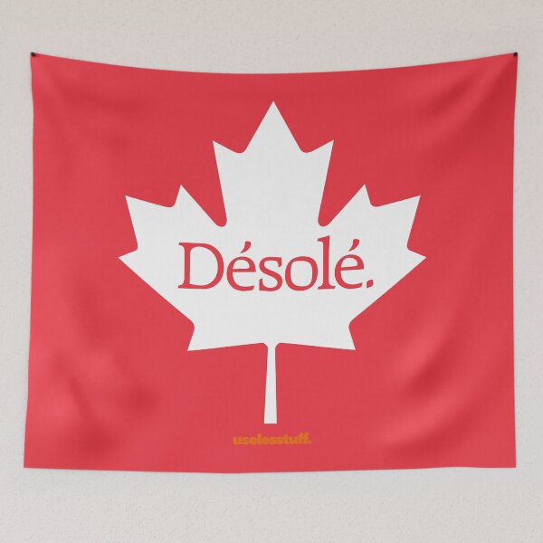 Item preview, 16219-04-CNW – Sorry Maple Leaf – Français (White) designed and sold by Uselesstuff.