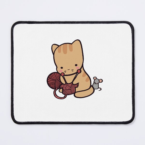 Item preview, Adorably Cute Kitty Cat Knitting designed and sold by ThumboArtBumbo.