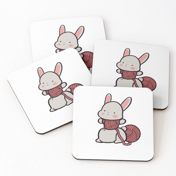 Item preview, Kawaii Bunny with Knitted Clothes designed and sold by ThumboArtBumbo.